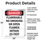 Signmission Flammable No Smoking Or Open Flames Danger Sign, Plastic, 10in W x 14in L, 2PK OS-2PACK-DS-P-1014-V-2366 - alternate 4